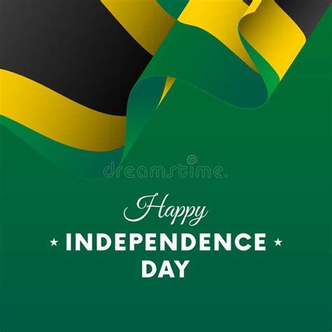 Banner or Poster of Jamaica Independence Day Celebration. Waving Flag. Vector Illustration ...