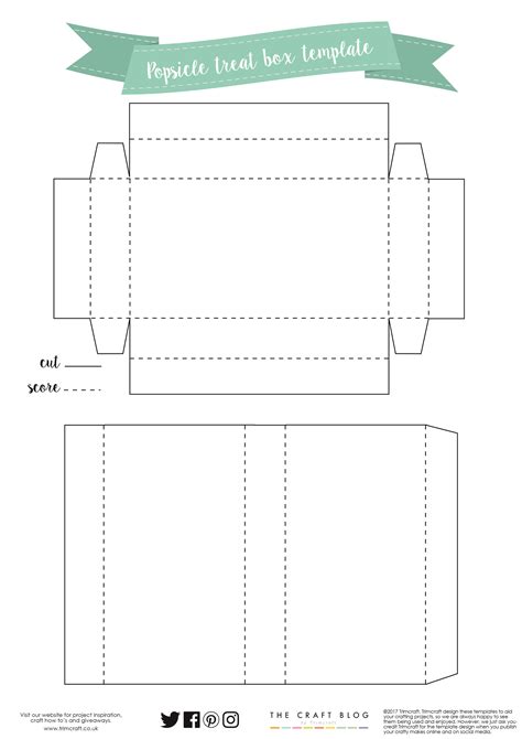 Popsicle treat box template | Treat box template, Box template, Treat boxes