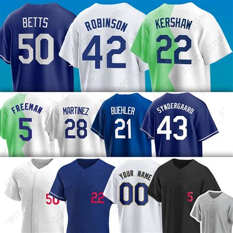 Authentic Dodgers Baseball Jerseys Mookie Betts, Kershaw, Freeman ...