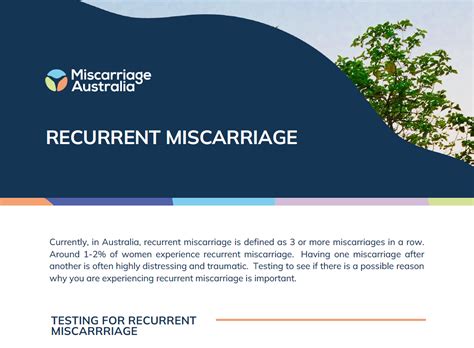 Fact sheets about miscarriage - Miscarriage Australia