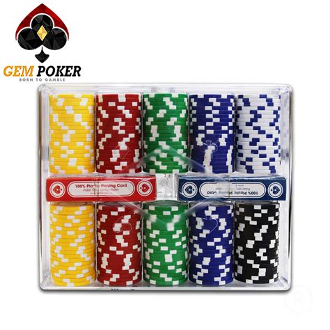 200 ABS POKER CHIP SET FULL COLORS I GEM POKER