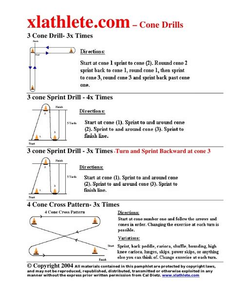 Athlete Cone Agility Training Drills Full List