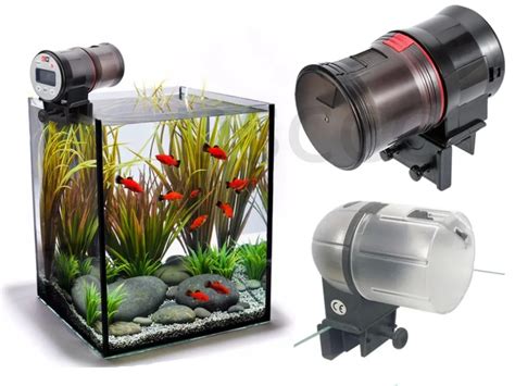 automatic fish feeder Intelligent Programmable Mini Digital LCD Auto Fish Feeder Aquarium Tank ...