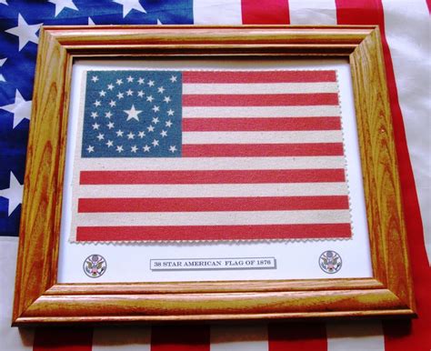 Framed 38 Star Flag American Flag Colorado Statehood 1876 | Etsy