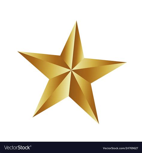 Merry christmas star gold decorative element Vector Image