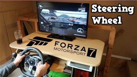 FORZA MOTORSPORT 7 Using The STEERING WHEEL For The FIRST TIME! - YouTube
