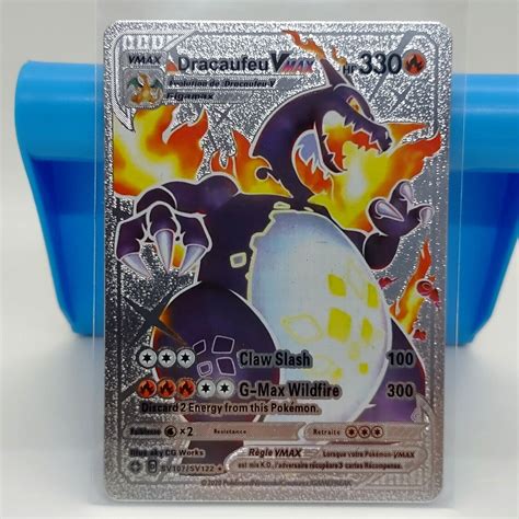 Mavin | CHARIZARD VMAX POKEMON Silver FOIL CARD hp330