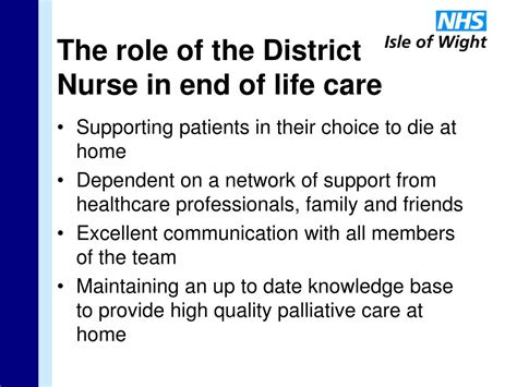 PPT - The Role of the District Nurse in End of Life Care PowerPoint Presentation - ID:3306228