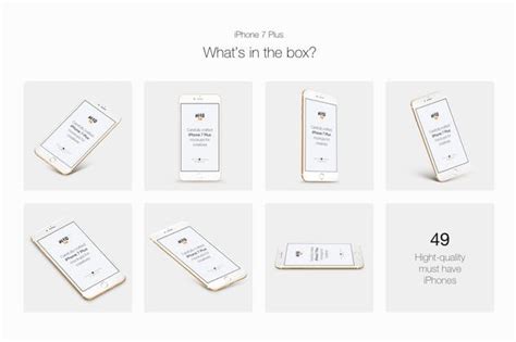 经典七色iPhone 7 Plus设备演示样机模板 HERO Phone 7 Plus Mockups – 设计小咖