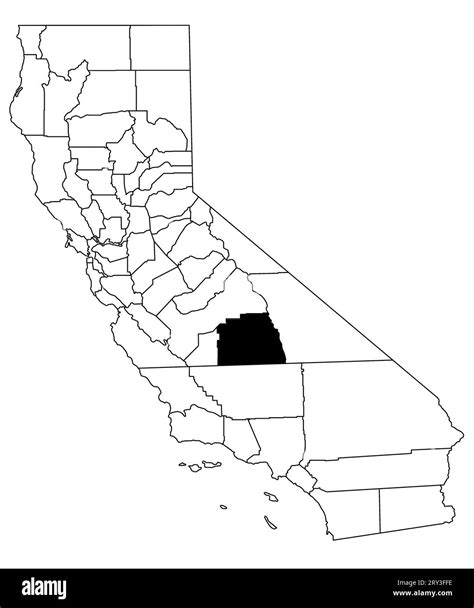 Map of Tulare County in California state on white background. single ...