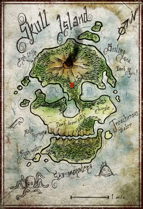 Pirate maps, Imaginary maps, Pirate treasure maps