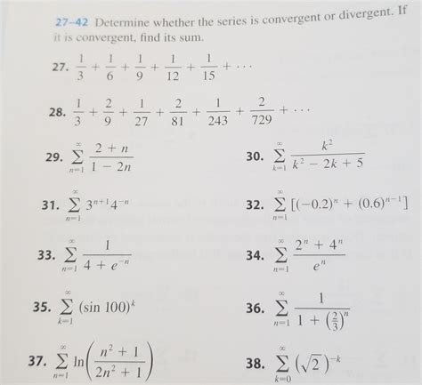 Solved 27-42 Determine whether the series is convergent or | Chegg.com