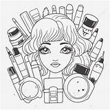 Barbie Makeup Coloring Pages  Saubhaya sketch template