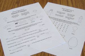 Good Friday & Easter Worksheets for Children