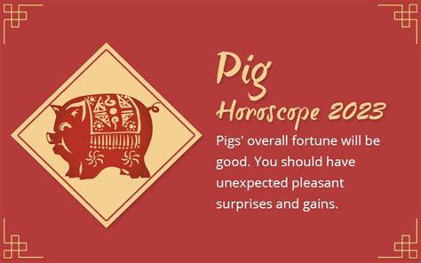 Pigs' Horoscope 2024/2023, Monthly Predictions