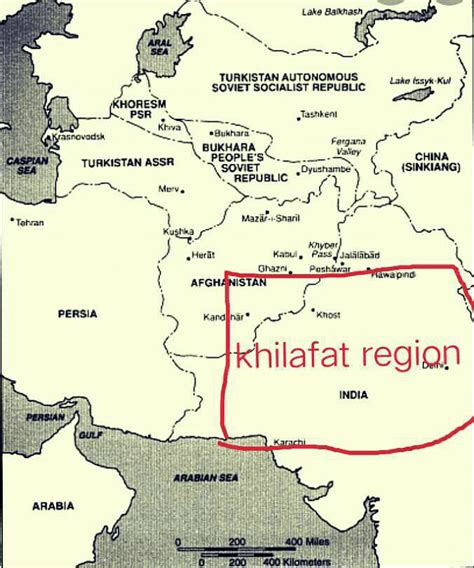 Locate khilafat movement on political map of india? - EduRev Class 10 Question