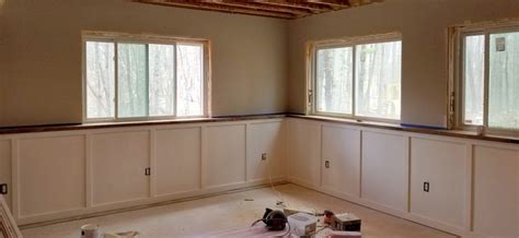 Diy Finished Basement Ledge Half Wall Ideas The Homemade Abode | Framing a basement, Diy finish ...