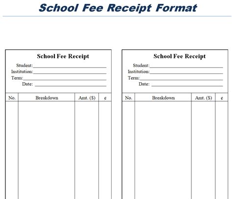 17+ Editable School Fee Receipt Templates in WORD - Day To Day Email