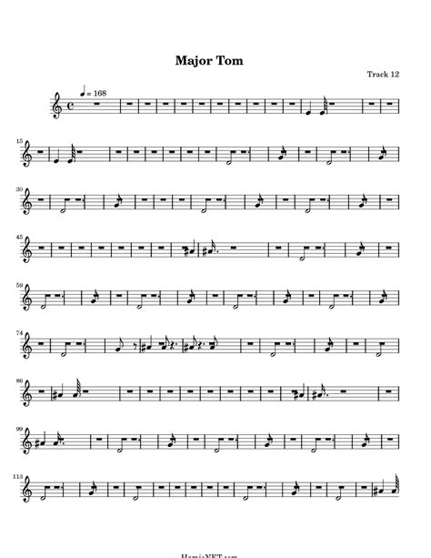 Major Tom Sheet Music - Major Tom Score • HamieNET.com