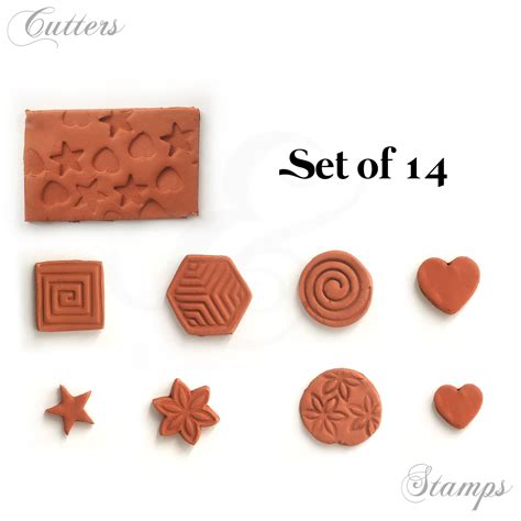 Set of 14 Clay Textures and Cutters All in One Set Clay - Etsy Australia