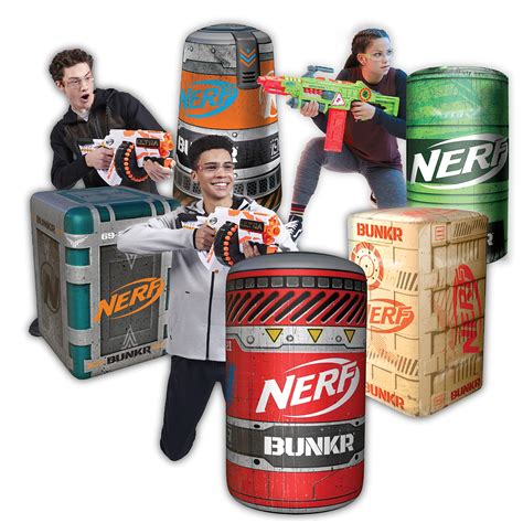 Buy NERF BUNKR Battle Royale Inflatable Bunker Battlezone - 5 Piece Barricade Set Includes ...