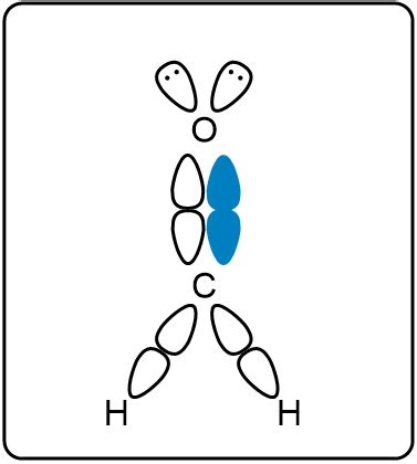 Draw the hybrid orbitals of the formaldehyde (CH2O) molecule ...