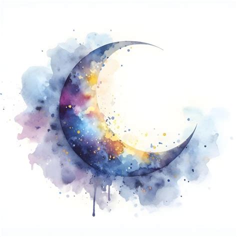 Premium AI Image | watercolor moon