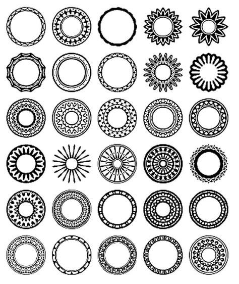 Download Hundreds of Photoshop Shapes for Free | Photoshop shapes, Design pattern art, Circular ...