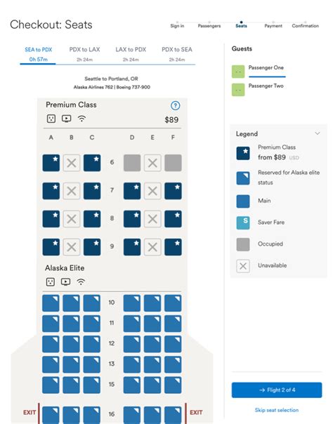 Alaska Airlines Seating Chart – Two Birds Home