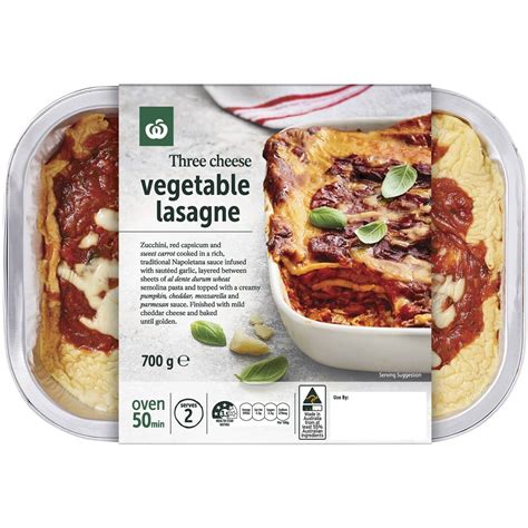 Calories in Woolworths Hearty Vegetable Lasagne calcount