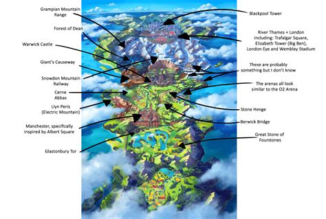 Pokemon Galar Region Map