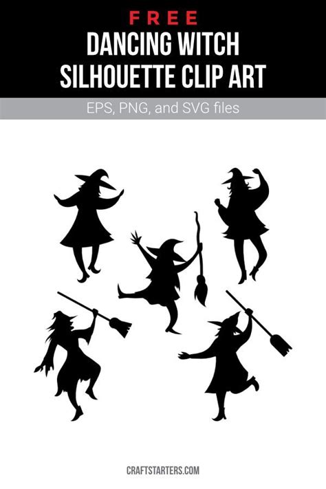 Free Dancing Witch Silhouette Clip Art in 2023 | Witch silhouette, Silhouette clip art, Clip art