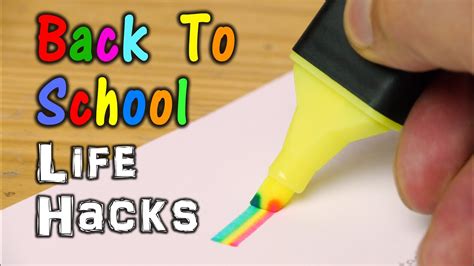 Back To School Life Hacks - YouTube