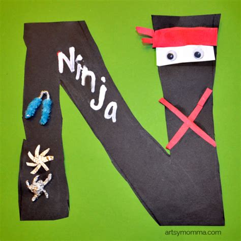 N is for Ninja Preschool Letter Craft - Artsy Momma