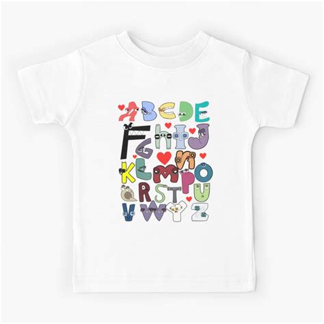 "Funny Alphabet Lore ABC for Kids and Boys of all Ages" Kids T-Shirt ...