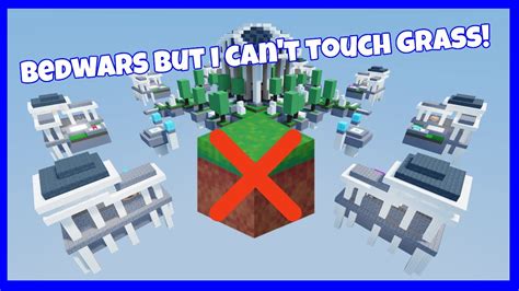 ROBLOX BEDWARS BUT I CAN'T TOUCH GRASS! - YouTube