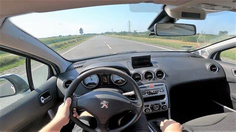 Peugeot 308 I 1.6hdi 90HP (2008) POV Test Drive & Acceleration 0-100 ...