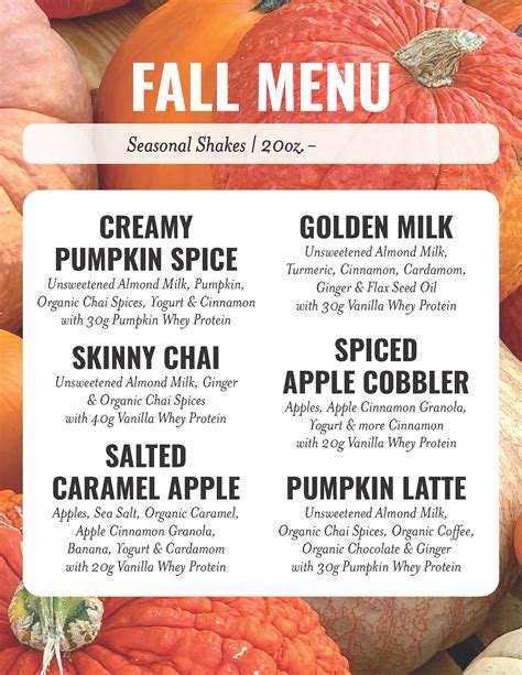 Member's Club | Fall Seasonal Menu