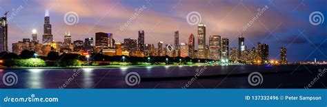 Chicago Loop Skyline stock photo. Image of city, panorama - 137332496