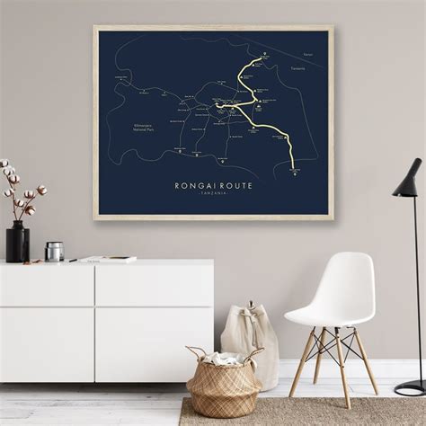 Rongai Route Map Rongai Route Poster Kilimanjaro Hiking - Etsy