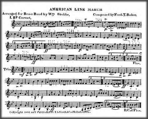 Marching Band Sheet Music - American Line March by Fred Baker EBOOK PDF - Payhip