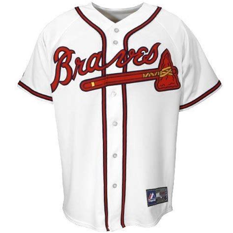 MLB Majestic Atlanta Braves White Replica Baseball Jersey (X-Large ...