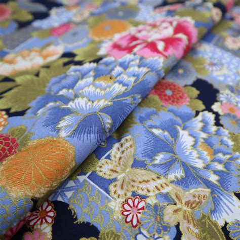 Japanese Traditional Style Fabric Beautiful Japanese Flower | Etsy