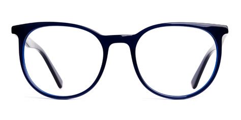 Round Designer Glasses for Men in Blue - TOFT 5 - Specscart.®