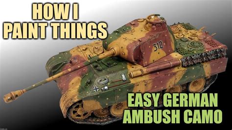 Big Cat Painting Guide - WW2 German Ambush Camo Without Airbrush! - YouTube