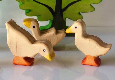 Excited to share this item from my #etsy shop: Wooden ducks 3 wooden toy ducks eco friendly toys ...