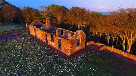 St Helena Island National Park from a drone - Historical Structures ...