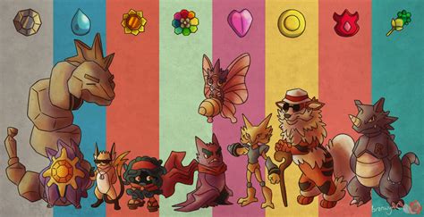 Kanto Gym Leaders by Draco-Digi on DeviantArt