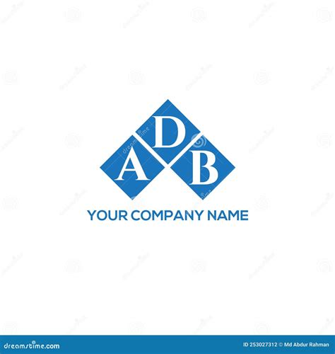 ADB Letter Logo Design on BLACK Background. ADB Creative Initials ...