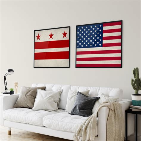 Washington DC Flag Art Washington DC Flag Print Flag Poster - Etsy